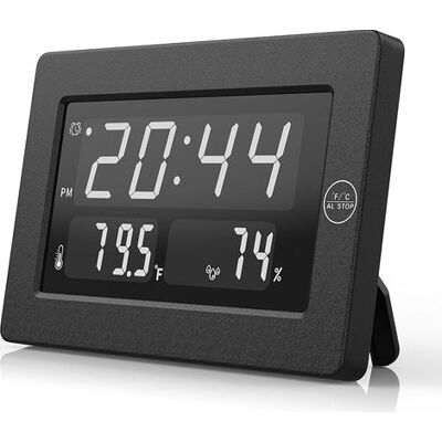 SANS MARQUE Réveil Numérique, Horloge Murale, Horloge De Bureau À Piles – Température, Humidité, 12/24 Heures, 3 Niveaux De Luminosité, Horloge De Table Pour Table De Chevet, Chambre À Coucher - Publicité SANS MARQUE Réveil Numérique, Horloge Murale, Horloge De Bureau À Piles – Température, Humidité, 12/24 Heures, 3 Niveaux De Luminosité, Horloge De Table Pour Table De Chevet, Chambre À Coucher - Publicité