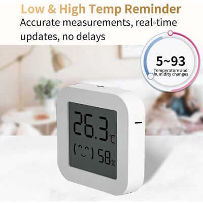 FLAMMKRAFT Thermomètre-hygromètre Numérique D'Intérieur Haute Précision, Indicateur De Température Et D'Humidité Pour La Maison, Bluetooth. Publicité FLAMMKRAFT Thermomètre-hygromètre Numérique D'Intérieur Haute Précision, Indicateur De Température Et D'Humidité Pour La Maison, Bluetooth. Publicité