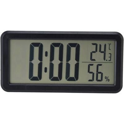 URSUS Jeffergarden Réveil Numérique Portable Noir, Température Et Humidité, Horloge Électronique Numérique Lcd Murale Pour Dortoir Et Bureau - Publicité URSUS Jeffergarden Réveil Numérique Portable Noir, Température Et Humidité, Horloge Électronique Numérique Lcd Murale Pour Dortoir Et Bureau - Publicité