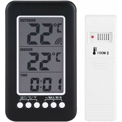 OEM Thermomètre Interieur Exterieur Sans Fil Avec Horloge Numérique Station Meteo Sans Fil Avec Capteur Extérieur, Black Friday 2020 Moniteur De Température Affichage Lcd Intelligent ° C / ° F - Publicité OEM Thermomètre Interieur Exterieur Sans Fil Avec Horloge Numérique Station Meteo Sans Fil Avec Capteur Extérieur, Black Friday 2020 Moniteur De Température Affichage Lcd Intelligent ° C / ° F - Publicité