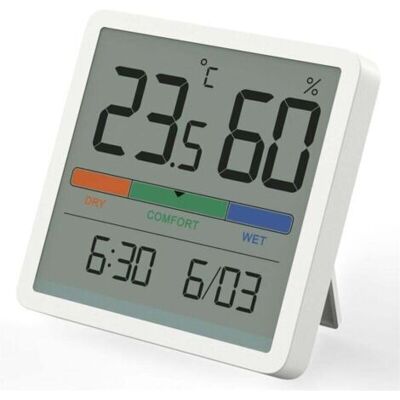 OEM Thermomètre Hygromètre Numérique, Thermomètre Numérique De Bureau Avec Moniteur De Température Et D'Humidité, Thermomètre D'Ambiance À Jauge D'Humidité Précise Avec Horloge,pour Bureau, Maison, Chambr - Publicité OEM Thermomètre Hygromètre Numérique, Thermomètre Numérique De Bureau Avec Moniteur De Température Et D'Humidité, Thermomètre D'Ambiance À Jauge D'Humidité Précise Avec Horloge,pour Bureau, Maison, Chambr - Publicité