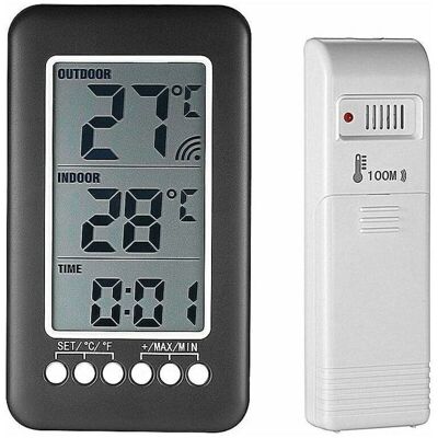 OEM Thermomètre Interieur Exterieur Sans Fil Avec Horloge Numérique Station Meteo Sans Fil Avec Capteur Extérieur, Black Friday 2020 Moniteur De Température Affichage Lcd Intelligent ° C / ° F - Publicité OEM Thermomètre Interieur Exterieur Sans Fil Avec Horloge Numérique Station Meteo Sans Fil Avec Capteur Extérieur, Black Friday 2020 Moniteur De Température Affichage Lcd Intelligent ° C / ° F - Publicité