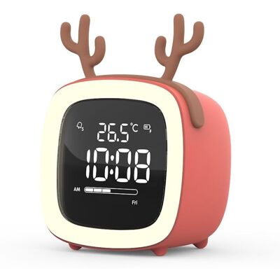 OEM Réveil Numérique Led, Réveil Intelligent Pour Enfants, Horloge Électronique Led Avec Veilleuse Et Jolies Oreilles, Affichage 12/24 Heures, Température, Mode Nuit, Pour Garçons Et Filles-dou - Publicité OEM Réveil Numérique Led, Réveil Intelligent Pour Enfants, Horloge Électronique Led Avec Veilleuse Et Jolies Oreilles, Affichage 12/24 Heures, Température, Mode Nuit, Pour Garçons Et Filles-dou - Publicité