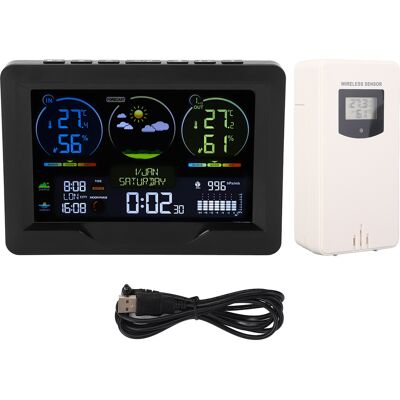 WEYTOLL Thermomètre Intérieur Et Extérieur Sans Fil, Prévision Météo Numérique, Jauge De Température Et D'Humidité Avec Horloge, Calendrier Perpétuel - Publicité WEYTOLL Thermomètre Intérieur Et Extérieur Sans Fil, Prévision Météo Numérique, Jauge De Température Et D'Humidité Avec Horloge, Calendrier Perpétuel - Publicité