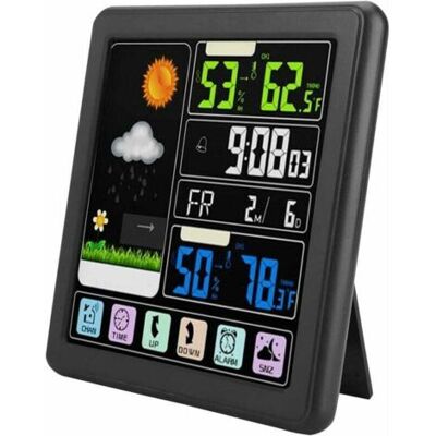 OEM Station Météo Sans Fil Ts-3310 - Thermomètre Intérieur Extérieur Sans Fil - Écran Tactile Complet - Capteur - Station De Prévision Électrique - Écran Lcd - Horloge Intelligente - Noir - Publicité OEM Station Météo Sans Fil Ts-3310 - Thermomètre Intérieur Extérieur Sans Fil - Écran Tactile Complet - Capteur - Station De Prévision Électrique - Écran Lcd - Horloge Intelligente - Noir - Publicité