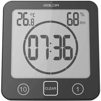 Cellfast Horloge De Salle De Bain, Thermomètre Numérique Lcd Hygromètre Minuterie De Douche Numérique Réveil - Publicité Cellfast Horloge De Salle De Bain, Thermomètre Numérique Lcd Hygromètre Minuterie De Douche Numérique Réveil - Publicité