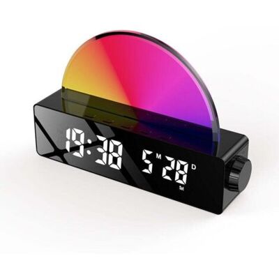 ABYSSE Réveil Lumineux, Lampe De Réveil Avec Simulation De Lever Du Soleil, Snooze/6 Sonneries/10 Sons De Sommeil/minuterie/affichage Température, Lampe Atmosphère Avec 7 Couleurs Changeantes, Port De Charge - Publicité ABYSSE Réveil Lumineux, Lampe De Réveil Avec Simulation De Lever Du Soleil, Snooze/6 Sonneries/10 Sons De Sommeil/minuterie/affichage Température, Lampe Atmosphère Avec 7 Couleurs Changeantes, Port De Charge - Publicité