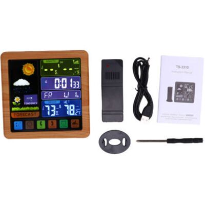OEM Horloge Météo Sans Fil Écran Tactile Multifonctionnelle Avec Affichage Couleur Intérieur Extérieur Température Humidité Prévision Météo - - Publicité OEM Horloge Météo Sans Fil Écran Tactile Multifonctionnelle Avec Affichage Couleur Intérieur Extérieur Température Humidité Prévision Météo - - Publicité
