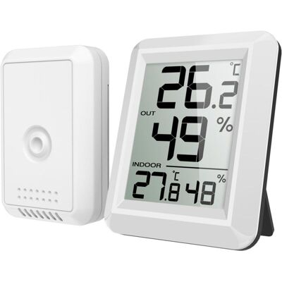 Vision Thermomètre Intérieur Et Extérieur, Thermomètre Connecté Avec Capteur Extérieure Sans Fil, Thermomètre Hygrometre Numérique Avec Grand Ecran Lcd, Commutateur ℃/℉, Pour Bureau, Maison, Chambre - Publicité Vision Thermomètre Intérieur Et Extérieur, Thermomètre Connecté Avec Capteur Extérieure Sans Fil, Thermomètre Hygrometre Numérique Avec Grand Ecran Lcd, Commutateur ℃/℉, Pour Bureau, Maison, Chambre - Publicité