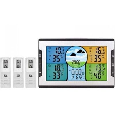 OEM Station Météo Numérique Avec 3 Capteurs À Distance 328ft/ 100m Moniteur D'Humidité De La Température Intérieure Et Extérieure Réveil Avec Thermohygromètre Snooze Avec Prévision Météo/pression/rétroécl - Publicité OEM Station Météo Numérique Avec 3 Capteurs À Distance 328ft/ 100m Moniteur D'Humidité De La Température Intérieure Et Extérieure Réveil Avec Thermohygromètre Snooze Avec Prévision Météo/pression/rétroécl - Publicité
