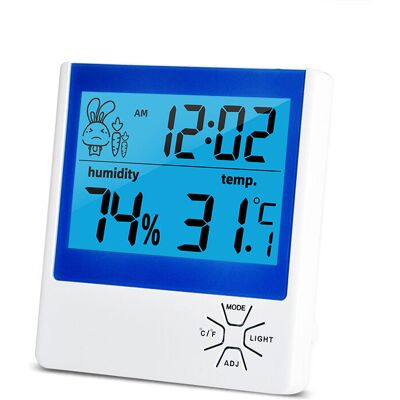 Scotch Thermomètre Et Hygromètre Lcd Rétroéclairé, Station Météo Numérique D'Intérieur Et D'Extérieur Avec Horloge - Publicité Scotch Thermomètre Et Hygromètre Lcd Rétroéclairé, Station Météo Numérique D'Intérieur Et D'Extérieur Avec Horloge - Publicité
