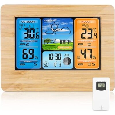 SCORPIO Station Météo Sans Fil Avec Prévisions Numériques – Température/humidité/baromètre/alarme/horloge Lunaire – Écran Lcd 6,5 Pouces - Publicité SCORPIO Station Météo Sans Fil Avec Prévisions Numériques – Température/humidité/baromètre/alarme/horloge Lunaire – Écran Lcd 6,5 Pouces - Publicité