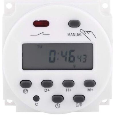 ABYSSE Minuterie Numérique Lcd Commutateur De Temps De Micro-ordinateur Programmable Hebdomadaire Minuterie De Relais 17on17off (24v) - Publicité ABYSSE Minuterie Numérique Lcd Commutateur De Temps De Micro-ordinateur Programmable Hebdomadaire Minuterie De Relais 17on17off (24v) - Publicité
