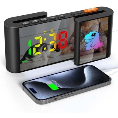 OEM Réveil Numérique Pour Enfants Avec Veilleuse 7 Couleurs, Réveil Matin À Miroir Led Rvb Couleurs Cartoon Avec Snooze, 2 Modes D'Alarme, Luminosité Réglable, 12/24h,horloge Digitale Port Usb - Publicité OEM Réveil Numérique Pour Enfants Avec Veilleuse 7 Couleurs, Réveil Matin À Miroir Led Rvb Couleurs Cartoon Avec Snooze, 2 Modes D'Alarme, Luminosité Réglable, 12/24h,horloge Digitale Port Usb - Publicité