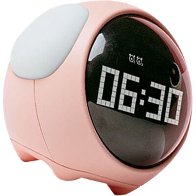 HEAT Réveil Numérique Multifonction Led Rose En Forme De Chien Mignon Avec Veilleuse À Activation Vocale - Publicité HEAT Réveil Numérique Multifonction Led Rose En Forme De Chien Mignon Avec Veilleuse À Activation Vocale - Publicité