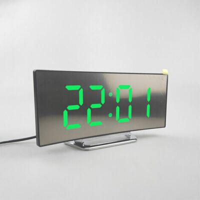 BARKBUSTERS Réveil Numérique Pour Chambres À Coucher, Écran Miroir Led, 12/24h, Température, Date, Veilleuse, Répétition, Chargement Usb Et Alimentation Par Batterie (vert) - Publicité BARKBUSTERS Réveil Numérique Pour Chambres À Coucher, Écran Miroir Led, 12/24h, Température, Date, Veilleuse, Répétition, Chargement Usb Et Alimentation Par Batterie (vert) - Publicité