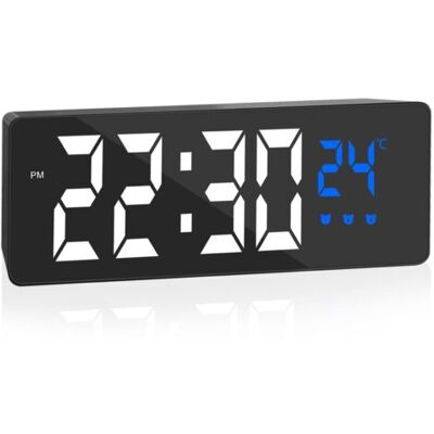 SCORPIO Réveil Numérique, Grand Écran Avec Affichage De La Température, Horloge De Chevet, Réveil Alimenté Par Usb, Réveil Avec 3 Modes De Répétition, 12/24 Heures, Intensité Automatique La Nuit, - Publicité SCORPIO Réveil Numérique, Grand Écran Avec Affichage De La Température, Horloge De Chevet, Réveil Alimenté Par Usb, Réveil Avec 3 Modes De Répétition, 12/24 Heures, Intensité Automatique La Nuit, - Publicité
