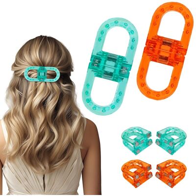 OEM Clips Pour Cheveux Magnétiques Pour Femmes - Forte Tenue Anti-glissement Sans Plis 2-en-1 Clips De Coiffure, Doux Sur Tous Les Types De Cheveux (b: Bleu, Orange) - Publicité OEM Clips Pour Cheveux Magnétiques Pour Femmes - Forte Tenue Anti-glissement Sans Plis 2-en-1 Clips De Coiffure, Doux Sur Tous Les Types De Cheveux (b: Bleu, Orange) - Publicité