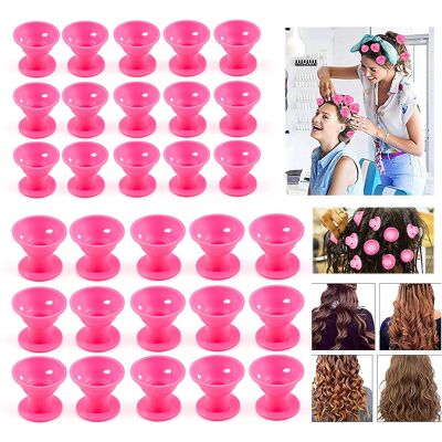 LBJFYHJN Lockenwickler Über Nacht, 30 Stück Silikon Lockenwickler, Lockenwickler Ohne Hitze, Silikon Magic Diy Rollen Hair Styling, 2 Größe(rosa) - Publicité LBJFYHJN Lockenwickler Über Nacht, 30 Stück Silikon Lockenwickler, Lockenwickler Ohne Hitze, Silikon Magic Diy Rollen Hair Styling, 2 Größe(rosa) - Publicité