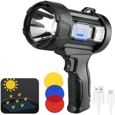 OEM Projecteur Puissant, Lampe Torche Led Multifonctionnelle Pour L'Extérieur, Lampe Torche Portable Étanche Longue Portée Avec Lentilles Colorées - Publicité OEM Projecteur Puissant, Lampe Torche Led Multifonctionnelle Pour L'Extérieur, Lampe Torche Portable Étanche Longue Portée Avec Lentilles Colorées - Publicité