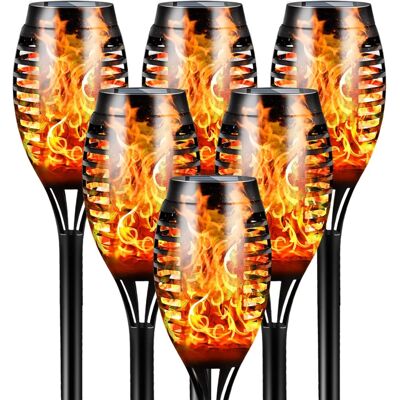OEM Lampe Torche Solaire Étanche, 6 Pack De 12led Flammes Dansantes, Éclairage De Sécurité Crépusculaire Pour Les Chemins De Jardin Et Patio (7.5cm De Large) - Publicité OEM Lampe Torche Solaire Étanche, 6 Pack De 12led Flammes Dansantes, Éclairage De Sécurité Crépusculaire Pour Les Chemins De Jardin Et Patio (7.5cm De Large) - Publicité