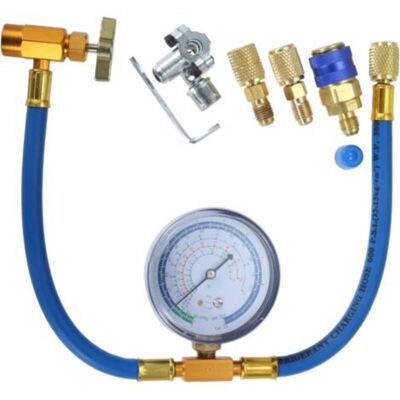 OEM Ulisem Charging Hose Kit, Refrigerant Recharge Hose With Gauge 2.75“, R134a Can Tap And Quick Couple, 1/4 Male Adapter Kit And Bpv31 Piercing Valve For Air Conditioning-dou - Publicité OEM Ulisem Charging Hose Kit, Refrigerant Recharge Hose With Gauge 2.75“, R134a Can Tap And Quick Couple, 1/4 Male Adapter Kit And Bpv31 Piercing Valve For Air Conditioning-dou - Publicité