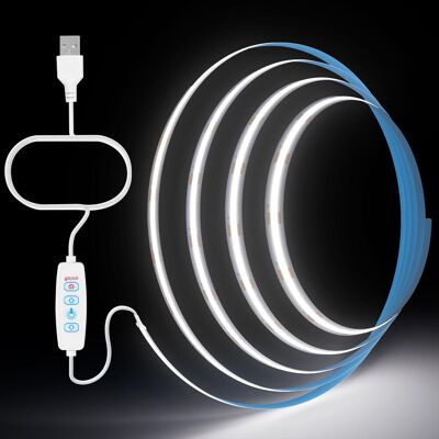 OEM Ruban Led Cob Usb 5v Blanc Chaud 2m - Intensité Variable Cri85+ - Bandeau Lumineux 8mm Pour Décoration Tv, Cuisine, Chambre, Fête, Diy - Blanc Froid - Publicité OEM Ruban Led Cob Usb 5v Blanc Chaud 2m - Intensité Variable Cri85+ - Bandeau Lumineux 8mm Pour Décoration Tv, Cuisine, Chambre, Fête, Diy - Blanc Froid - Publicité