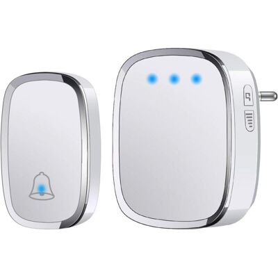 OEM Sonnette Sans Fil Extérieur Étanche Ip44, Sonnette De Porte 300 Mètres, Kit De Carillon Avec Led Flash, 1 Émetteur Et 1 Récepteur, 4 Niveaux De Volume, 36 Mélodies - Publicité OEM Sonnette Sans Fil Extérieur Étanche Ip44, Sonnette De Porte 300 Mètres, Kit De Carillon Avec Led Flash, 1 Émetteur Et 1 Récepteur, 4 Niveaux De Volume, 36 Mélodies - Publicité