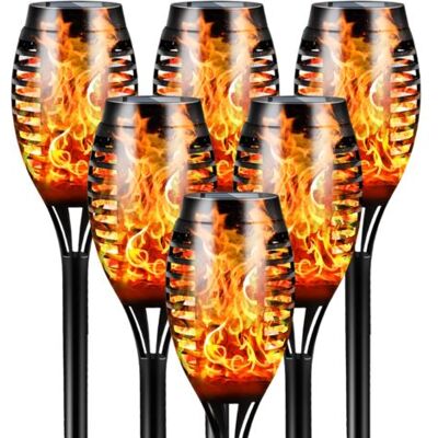 OEM Lampe Torche Solaire Étanche, 6 Pack De 12led Flammes Dansantes, Éclairage De Sécurité Crépusculaire Pour Les Chemins De Jardin Et Patio (7.5cm De Large) - Publicité OEM Lampe Torche Solaire Étanche, 6 Pack De 12led Flammes Dansantes, Éclairage De Sécurité Crépusculaire Pour Les Chemins De Jardin Et Patio (7.5cm De Large) - Publicité