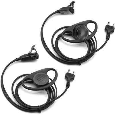 OEM 2x Oreillette D-style, Micro Intégré, Prise 2 Broches, Compatible Talkie Walkie Midland, Randonnée Chasse - Publicité OEM 2x Oreillette D-style, Micro Intégré, Prise 2 Broches, Compatible Talkie Walkie Midland, Randonnée Chasse - Publicité