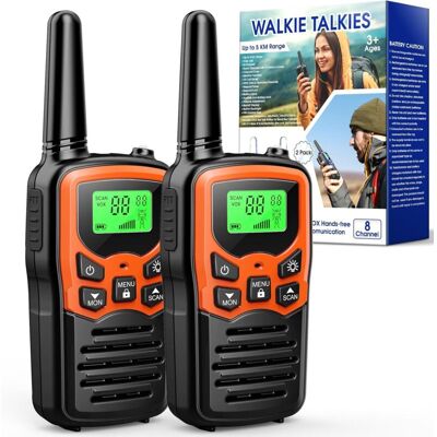 OEM Talkie-walkie Numérique 8km – 8 Canaux Avec Réduction De Bruit – Écran Lcd Rétroéclairé – Lampe De Poche Led Intégrée – Lot De 2 - Orange-2pcs - Publicité OEM Talkie-walkie Numérique 8km – 8 Canaux Avec Réduction De Bruit – Écran Lcd Rétroéclairé – Lampe De Poche Led Intégrée – Lot De 2 - Orange-2pcs - Publicité