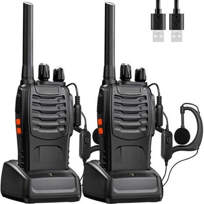 OEM Talkie Walkie Professionnel 16 Canaux Pmr – Longue Portée 10km – Rechargeable Avec Batterie 1500mah – Oreillette Incluse – Usb Chargeur - Publicité OEM Talkie Walkie Professionnel 16 Canaux Pmr – Longue Portée 10km – Rechargeable Avec Batterie 1500mah – Oreillette Incluse – Usb Chargeur - Publicité