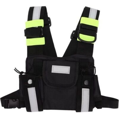 OEM Harnais Universel Pour Talkie-walkie – Gilet Réfléchissant Vert Avec Étui Avant, Compatible Baofeng/kenwood/motorola/tyt - Publicité OEM Harnais Universel Pour Talkie-walkie – Gilet Réfléchissant Vert Avec Étui Avant, Compatible Baofeng/kenwood/motorola/tyt - Publicité