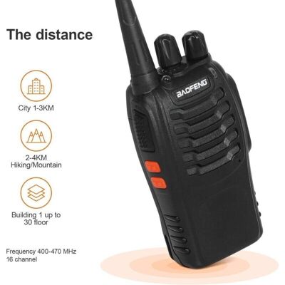 OEM Talkie Walkie Longue Portée 5 Km – Rechargeable 1500mah – 16 Canaux – Vox Et Alarme D'Urgence – Pour Randonnées Et Terrains Variés (2 Pcs) - Publicité OEM Talkie Walkie Longue Portée 5 Km – Rechargeable 1500mah – 16 Canaux – Vox Et Alarme D'Urgence – Pour Randonnées Et Terrains Variés (2 Pcs) - Publicité