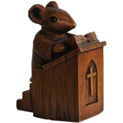 LEDE Souris D'Église À La Chaire, Petite Souris D'Église - Le Vicaire À La Chaire, Statuette En Bois De Souris D'Église, Figurines De Collection, Support Pour Église Du Christ - Publicité LEDE Souris D'Église À La Chaire, Petite Souris D'Église - Le Vicaire À La Chaire, Statuette En Bois De Souris D'Église, Figurines De Collection, Support Pour Église Du Christ - Publicité