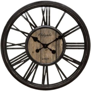 Atmosphera - Horloge Liam D46 cm noir D46cm créateur d'intérieur - Noir - Publicité