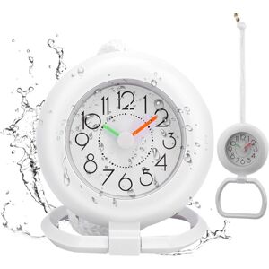 LAUWEXE Horloge De Salle De Bain - Minuterie De Douche Alarme Horloges Numériques Horloge De Table Suspendue Avec Anneau De Serviette Pour Cuisine De Salle De Bain(blanc) - Publicité LAUWEXE Horloge De Salle De Bain - Minuterie De Douche Alarme Horloges Numériques Horloge De Table Suspendue Avec Anneau De Serviette Pour Cuisine De Salle De Bain(blanc) - Publicité