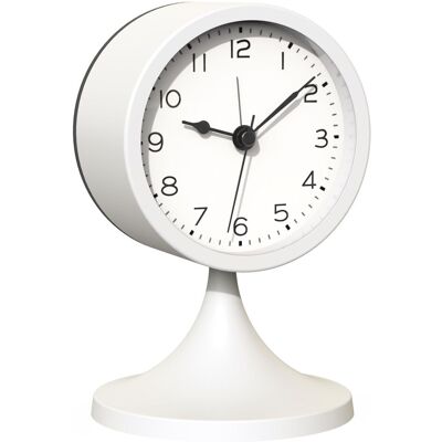 OEM Réveil Analogique Mignon De , Petite Horloge De Table Rétro À Piles, Horloge De Bureau En Métal Mince Avec Lumière Pour Décoration De Salon, Chambre, Chevet, Étagère (blanc) - Publicité OEM Réveil Analogique Mignon De , Petite Horloge De Table Rétro À Piles, Horloge De Bureau En Métal Mince Avec Lumière Pour Décoration De Salon, Chambre, Chevet, Étagère (blanc) - Publicité