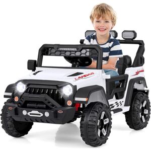 Costway - 12v Voiture Électrique Enfant Avec Télécommande 2,4g, Véhicule Électrique Avec Musique & Lumières Led, Démarrage Lent & 3 Vitesses, Charge 30kg Pour Enfants De 3 Ans+ (blanc) - Publicité Costway - 12v Voiture Électrique Enfant Avec Télécommande 2,4g, Véhicule Électrique Avec Musique & Lumières Led, Démarrage Lent & 3 Vitesses, Charge 30kg Pour Enfants De 3 Ans+ (blanc) - Publicité