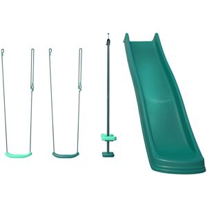 Pack 4 Agrès Soulet Pour Portique H222 Cm : 2 Balançoires 1 Vis À Vis Et 1 Toboggan - Publicité Pack 4 Agrès Soulet Pour Portique H222 Cm : 2 Balançoires 1 Vis À Vis Et 1 Toboggan - Publicité