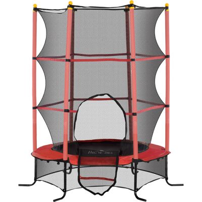 OEM Trampoline Enfant Ø 1,63 × 1,9h M Filet De Sécurité Porte Zipée Couvre-ressorts 6 Poteaux Rembourrés Inclus Rouge - Publicité OEM Trampoline Enfant Ø 1,63 × 1,9h M Filet De Sécurité Porte Zipée Couvre-ressorts 6 Poteaux Rembourrés Inclus Rouge - Publicité