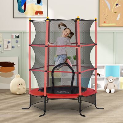 OEM Trampoline Pour Enfants De 3 Ans Et Plus, Ø 163 Cm, Avec Filet De Sécurité Et Structure En Acier. Charge Maximale : 50 Kg. Usage Intérieur Et Extérieur. Rouge. Publicité OEM Trampoline Pour Enfants De 3 Ans Et Plus, Ø 163 Cm, Avec Filet De Sécurité Et Structure En Acier. Charge Maximale : 50 Kg. Usage Intérieur Et Extérieur. Rouge. Publicité