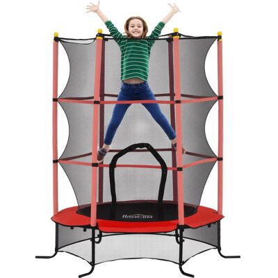 OEM Trampoline Enfant Ø 1,63 × 1,9h M Filet De Sécurité Porte Zipée Couvre-ressorts 6 Poteaux Rembourrés Inclus Rouge - Publicité OEM Trampoline Enfant Ø 1,63 × 1,9h M Filet De Sécurité Porte Zipée Couvre-ressorts 6 Poteaux Rembourrés Inclus Rouge - Publicité