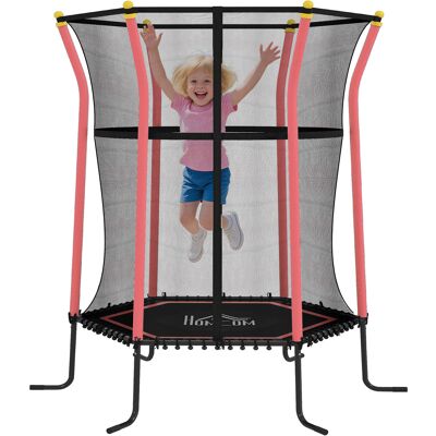 ARRIGONI Trampoline Pour Enfant Ø 1,63 X 1,9 M Filet De Sécurité Porte Zippée 6 Poteaux Rembourrés Inclus Rouge Noir - Publicité ARRIGONI Trampoline Pour Enfant Ø 1,63 X 1,9 M Filet De Sécurité Porte Zippée 6 Poteaux Rembourrés Inclus Rouge Noir - Publicité