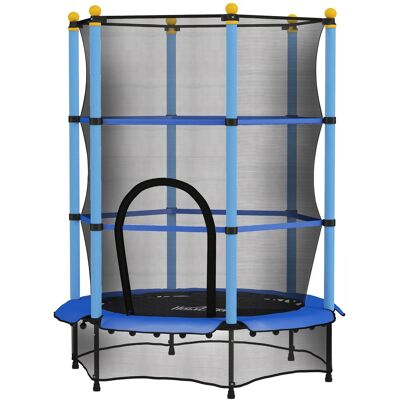 OEM Trampoline Enfant Ø 1,40 × 1,90h M Filet De Sécurité Porte Zipée Couvre-ressorts 6 Poteaux Rembourrés Inclus Bleu - Publicité OEM Trampoline Enfant Ø 1,40 × 1,90h M Filet De Sécurité Porte Zipée Couvre-ressorts 6 Poteaux Rembourrés Inclus Bleu - Publicité