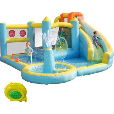 ARRIGONI Château Gonflable Aquatique Pour Enfants, Parc Aquatique, Toboggan Aquatique, Piscine, Aire De Jeux Aquatique Gonflable Pour Jardin Et Extérieur, Avec Soufflerie, Taille Gonflée: 430390210 Cm - Publicité ARRIGONI Château Gonflable Aquatique Pour Enfants, Parc Aquatique, Toboggan Aquatique, Piscine, Aire De Jeux Aquatique Gonflable Pour Jardin Et Extérieur, Avec Soufflerie, Taille Gonflée: 430390210 Cm - Publicité