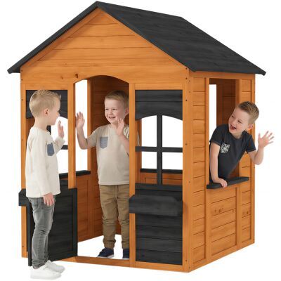 ARRIGONI Cabane Enfant Extérieur En Bois, Maison Enfant Extérieure, Demi-porte, Fenêtres, Bacs À Fleurs, 3-8 Ans, Marron Clair - Publicité ARRIGONI Cabane Enfant Extérieur En Bois, Maison Enfant Extérieure, Demi-porte, Fenêtres, Bacs À Fleurs, 3-8 Ans, Marron Clair - Publicité