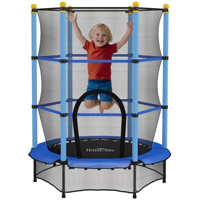OEM Trampoline Enfant Ø 1,40 × 1,90h M Filet De Sécurité Porte Zipée Couvre-ressorts 6 Poteaux Rembourrés Inclus Bleu - Publicité OEM Trampoline Enfant Ø 1,40 × 1,90h M Filet De Sécurité Porte Zipée Couvre-ressorts 6 Poteaux Rembourrés Inclus Bleu - Publicité