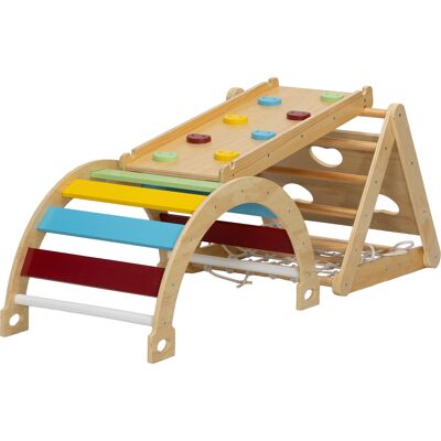 OEM Structure D'Escalade D'Intérieur 7 En 1 - Triangle D'Escalade Avec Toboggan Et Arche, Multicolore - Publicité OEM Structure D'Escalade D'Intérieur 7 En 1 - Triangle D'Escalade Avec Toboggan Et Arche, Multicolore - Publicité