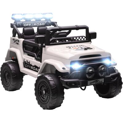ARRIGONI Voiture Tout-terrain Pour Enfants Avec Phares Klaxon Ceinture Et Telecommande 99x66x68.5 Cm Blanc - Publicité ARRIGONI Voiture Tout-terrain Pour Enfants Avec Phares Klaxon Ceinture Et Telecommande 99x66x68.5 Cm Blanc - Publicité